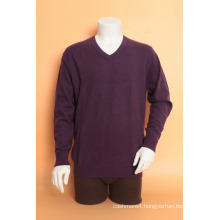 Yak Wool/Cashmere V Neck Pullover Long Sleeve Sweater/Garment/Clothing/Knitwear